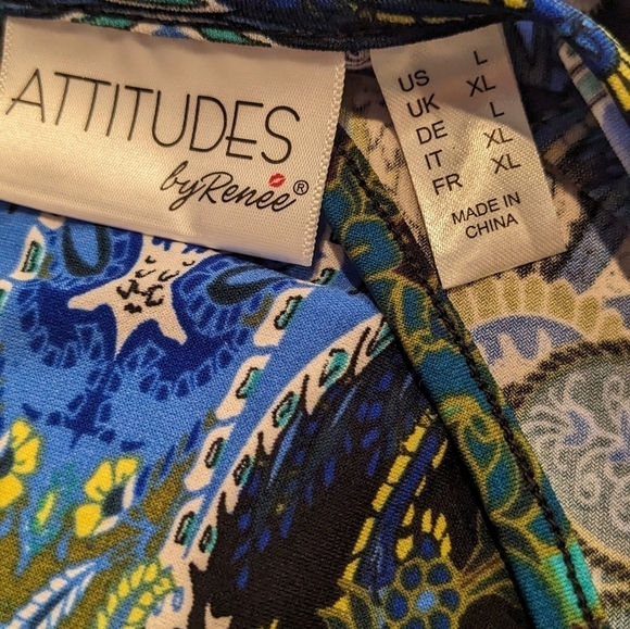 NWT Attitudes by renee Nice Tunic size L - Picture 8 of 10